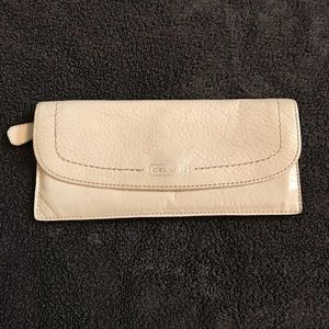 Coach ivory slim wallet